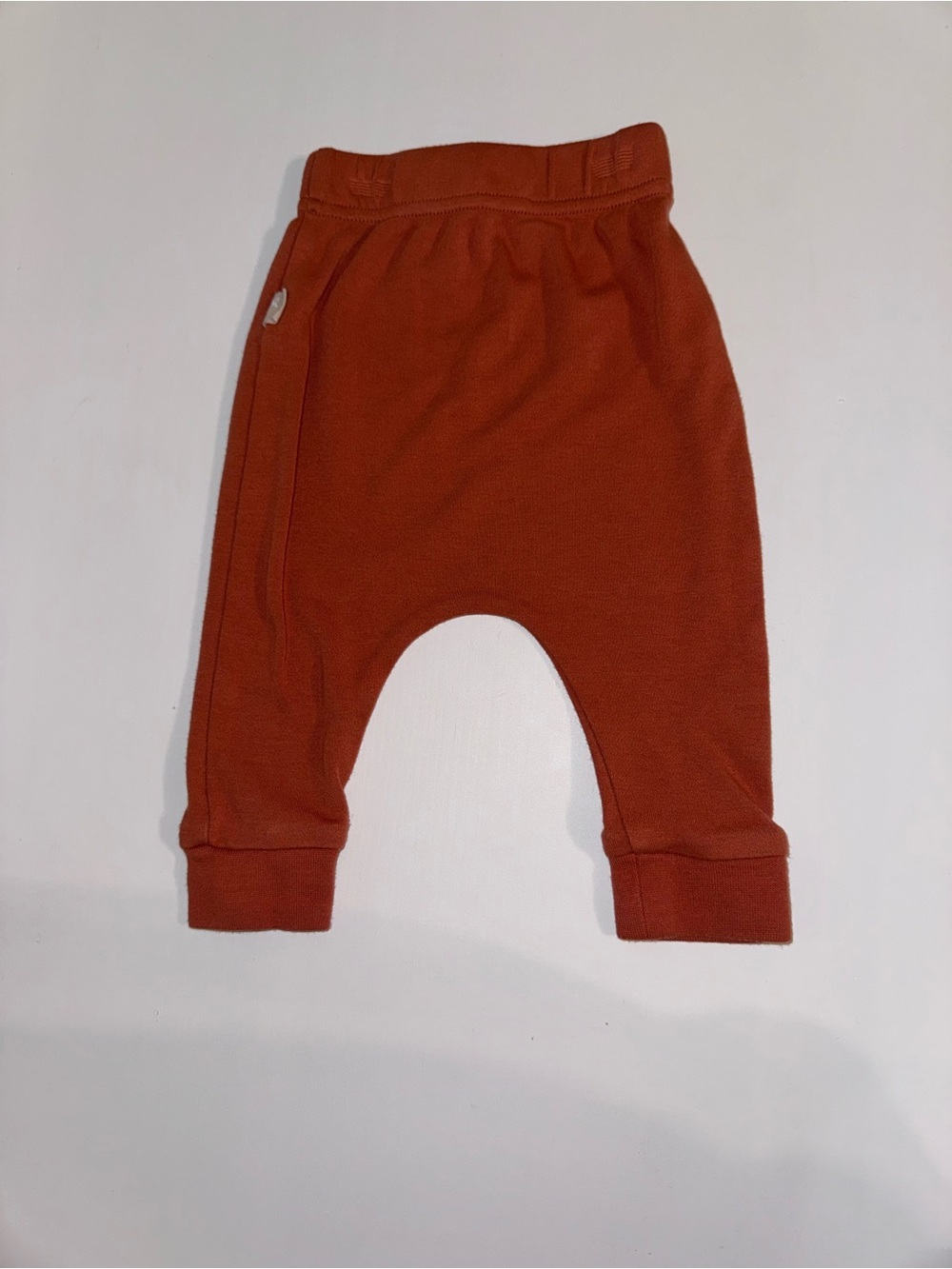 Baby Rust Orange Knit Relaxed Jogger Pants